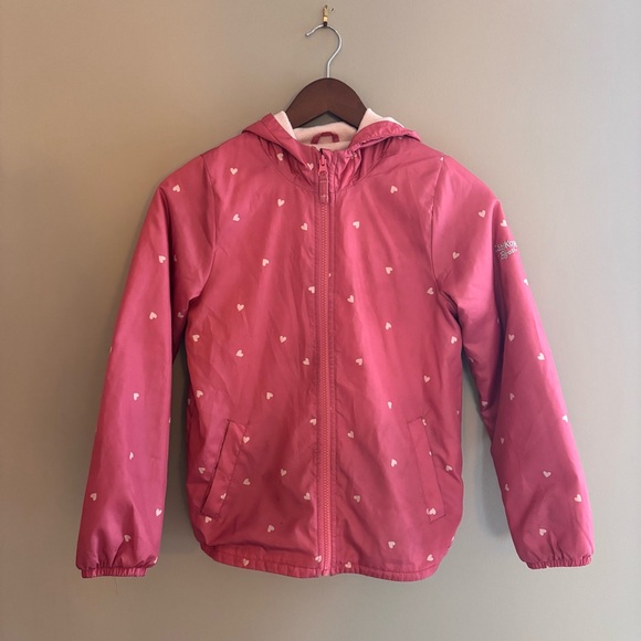 OshKosh B'gosh Other - OshKosh B'gosh Fleece Lined Pink Heart Print Jacket